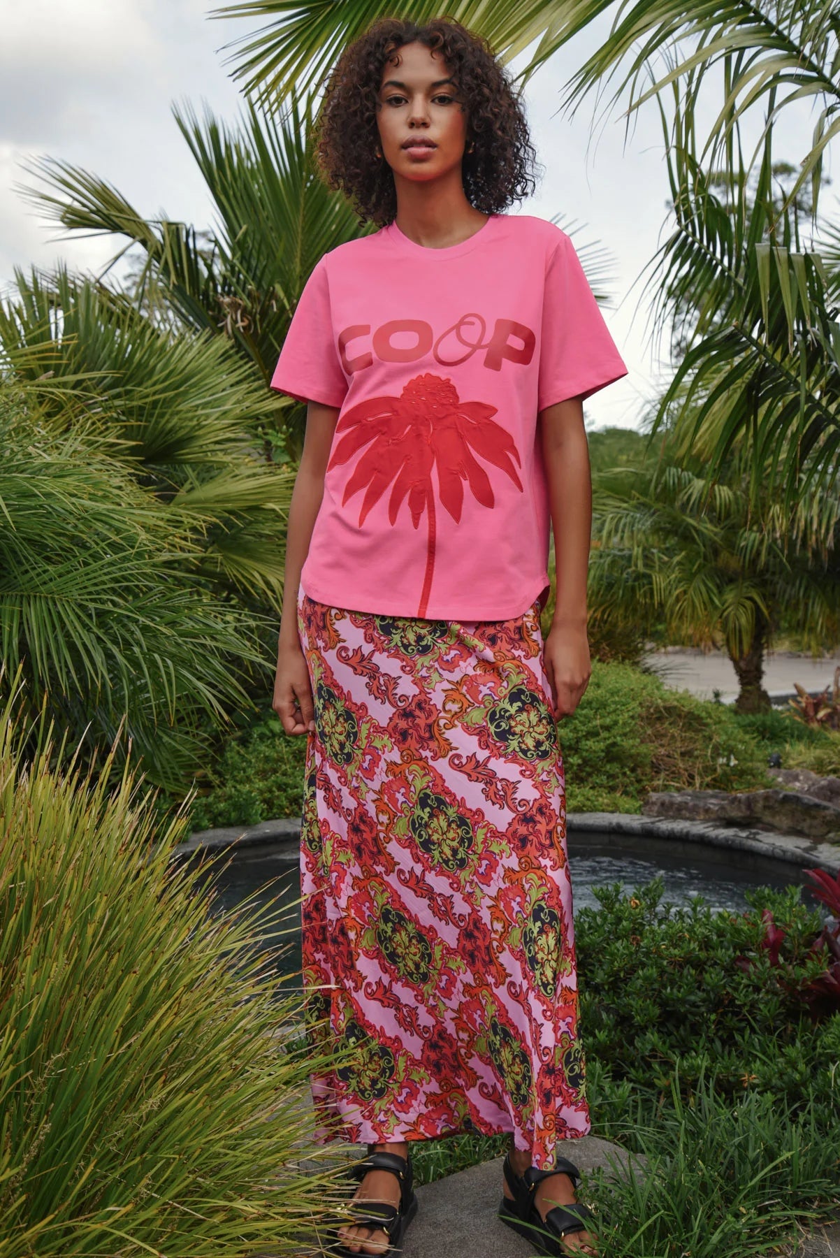 COOP by Trelise Cooper Bloom Service Tee Pink & Red