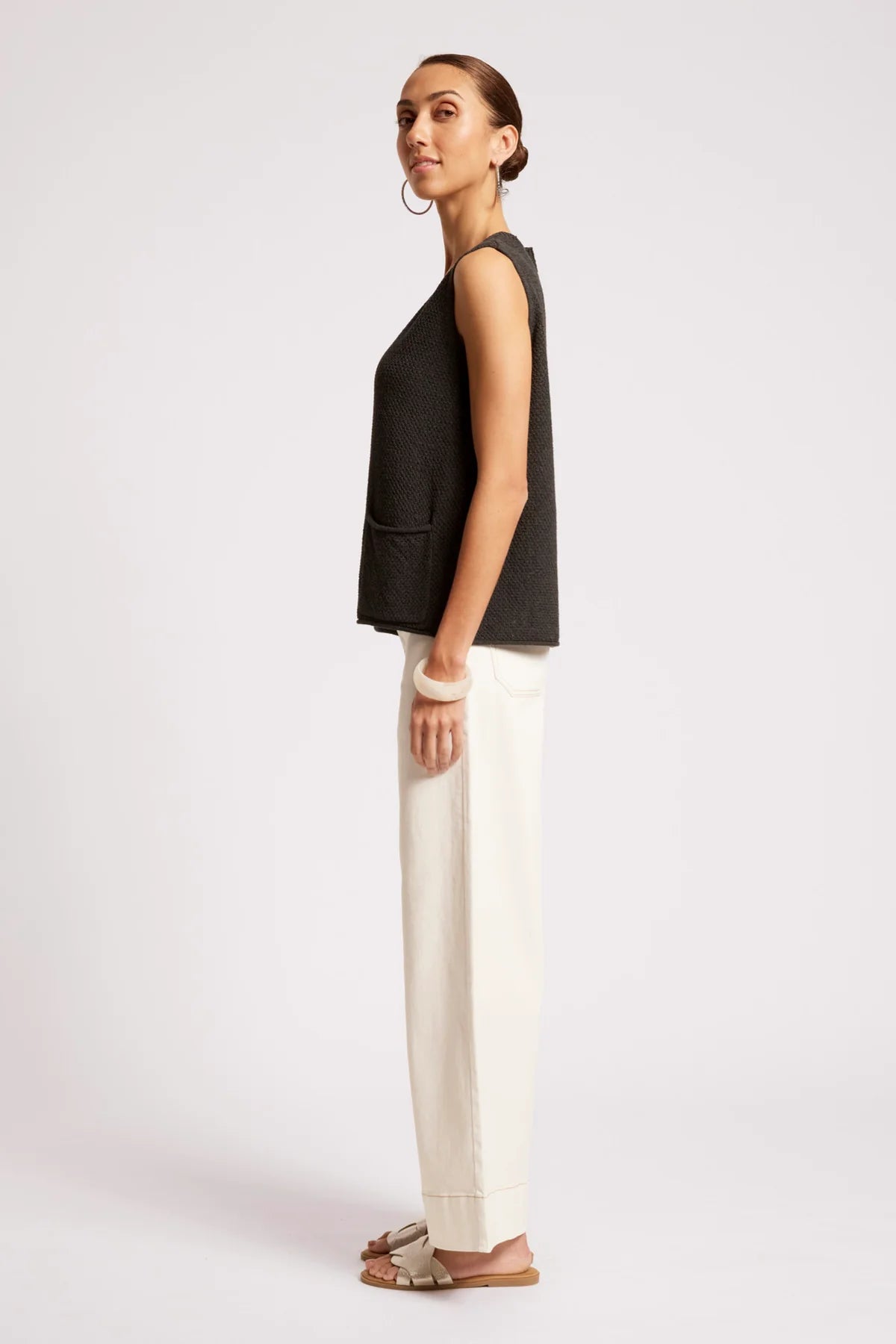 Eb + Eve Maris Knit Vest in Black