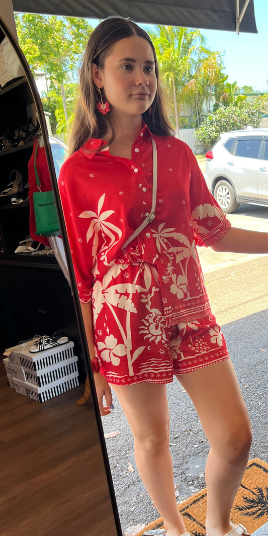 New U Collection Tropic Shirt - Red