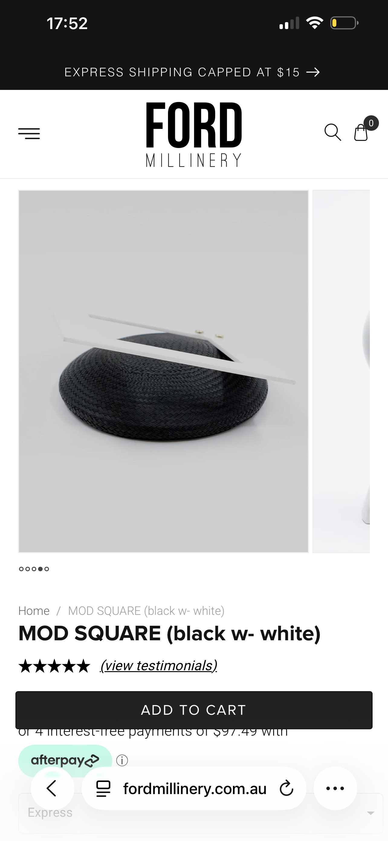 FORD MILLINERY -MOD SQUARE