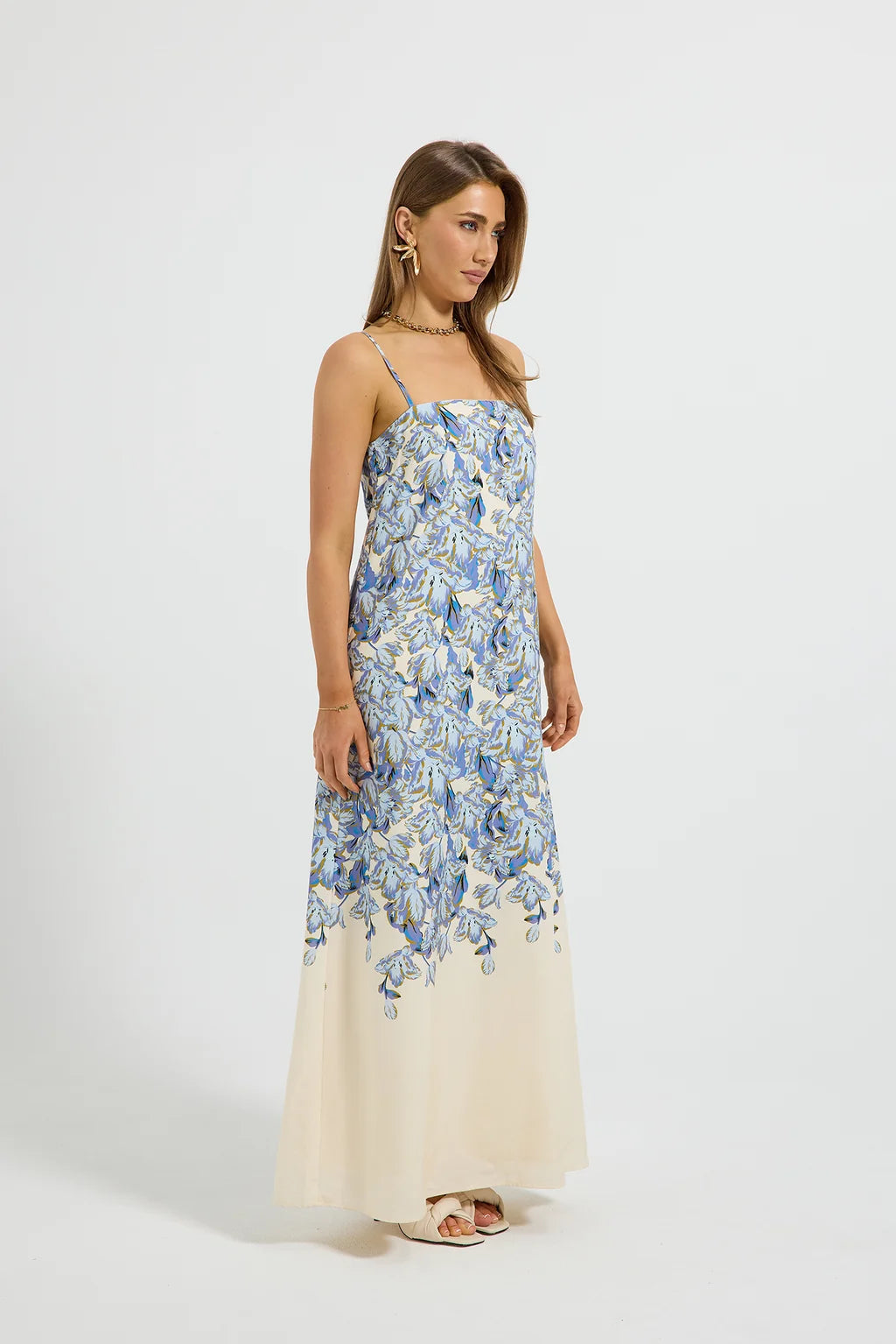 Pasduchas Bowie Maxi Dress in Bluebell Floral