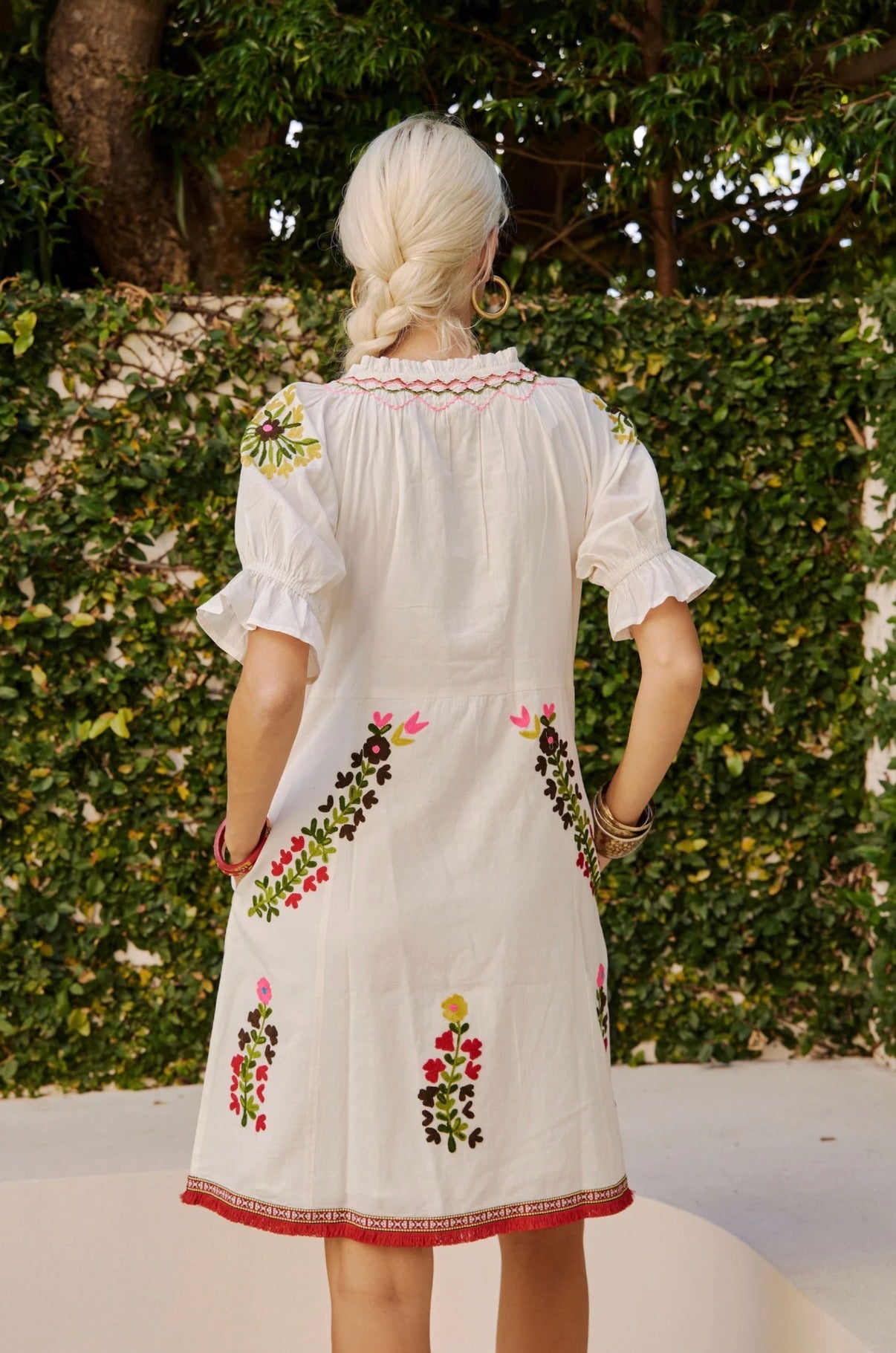 Naudic Spell Isla Embroidery Cotton Dress
