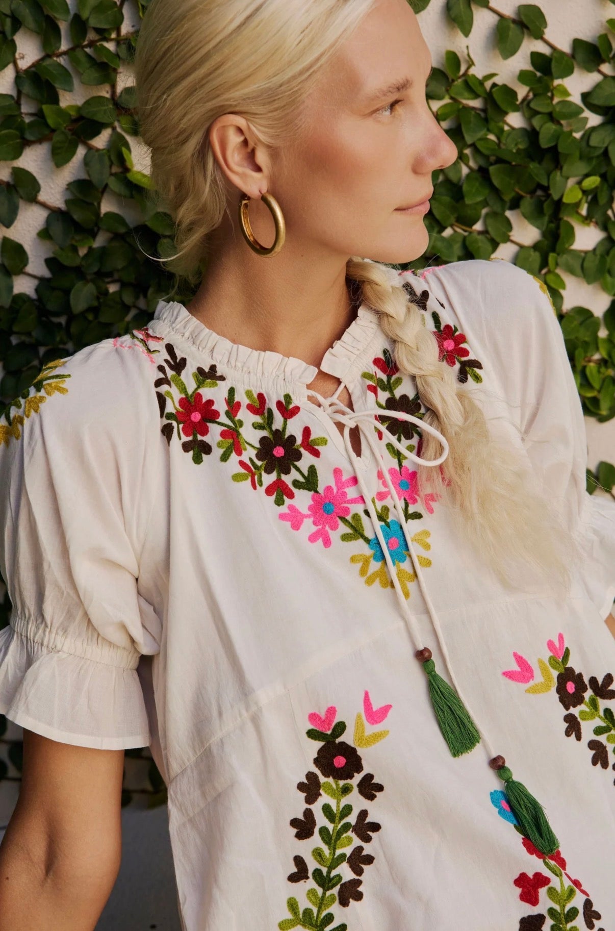 Naudic Spell Isla Embroidery Cotton Dress