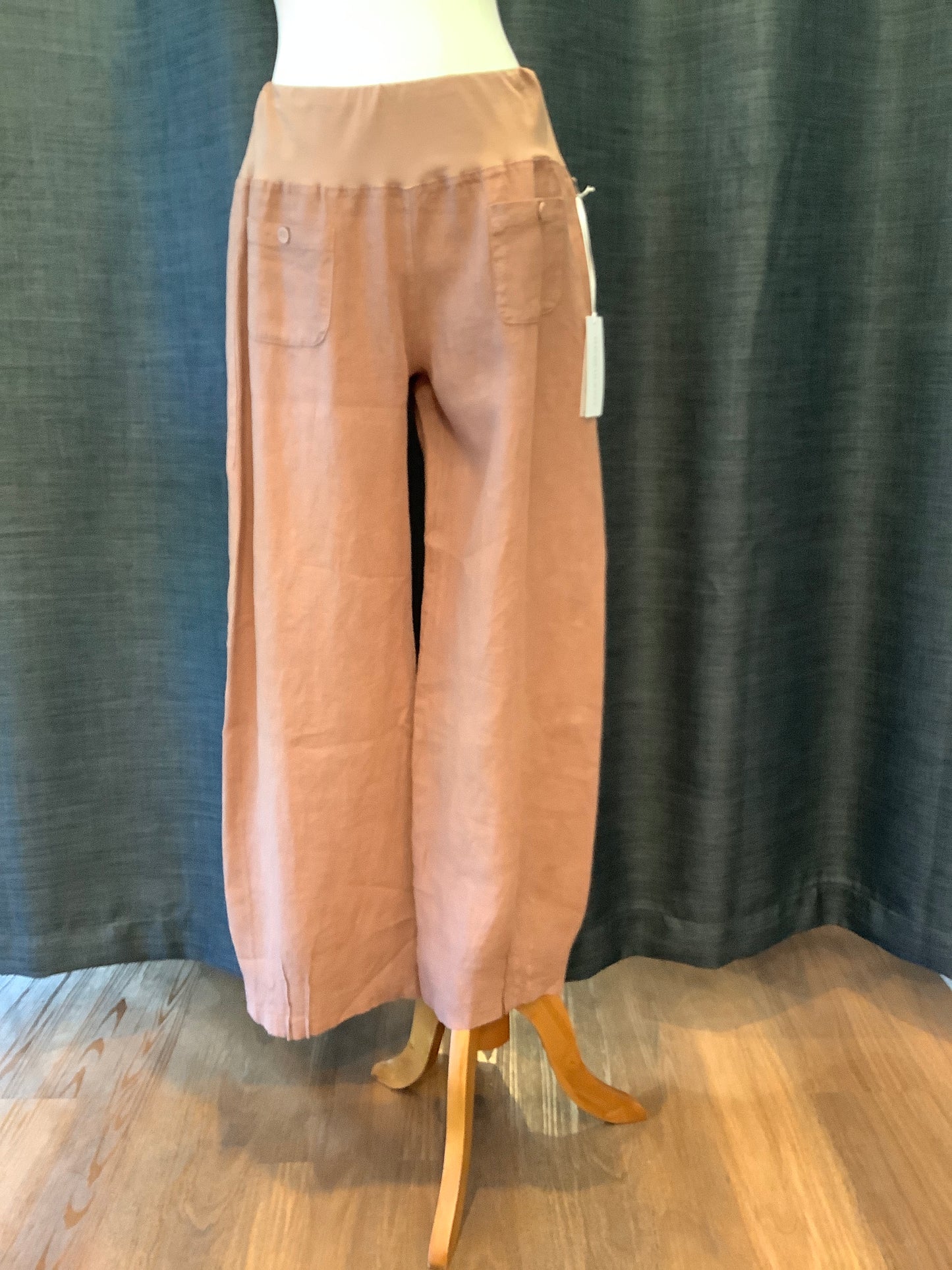 Elizabeth Scott Linen Pant Pleat Leg