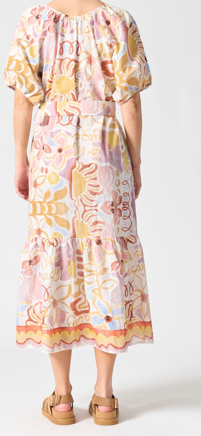 Walnut Hawaii Dress “On Vacay” Print