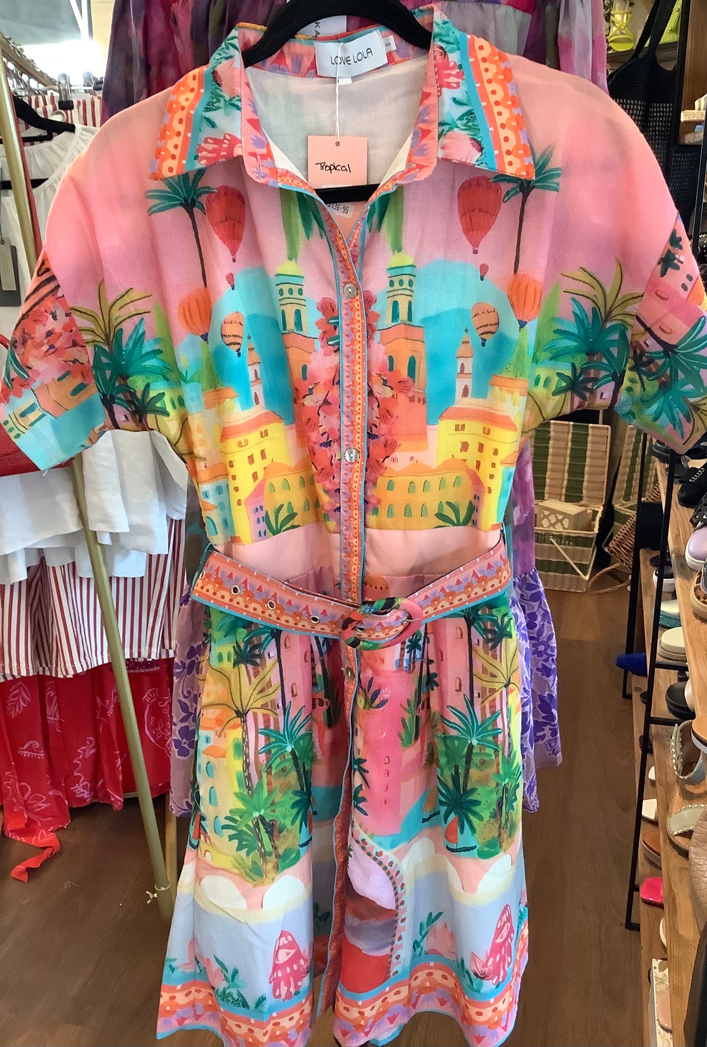 Love Lola Tropical Dress Maxi Multi Coloured