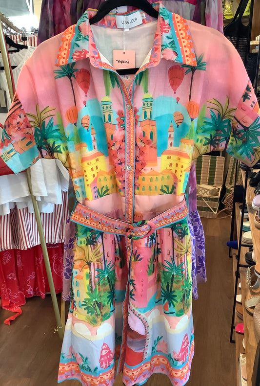 Love Lola Tropical Dress Maxi Multi Coloured