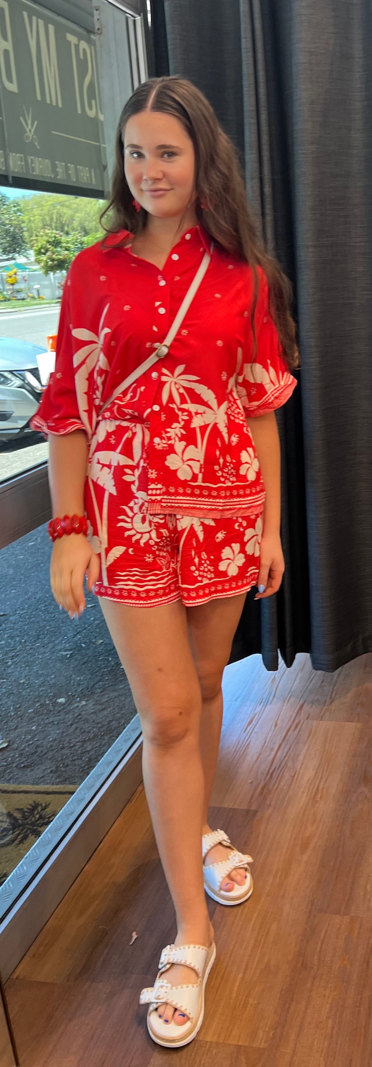 New U Collection Tropic Shirt  - Red