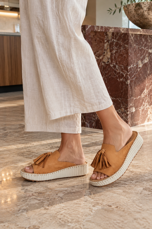 Sala Sonny Wedge Sandal - Noce/Coconut