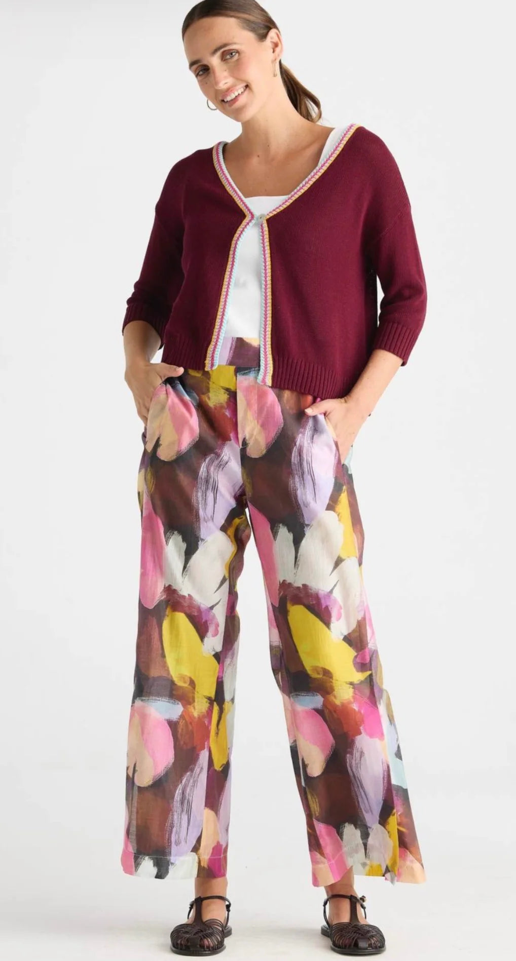 Zaket & Plover Wide Leg Pant Sunset