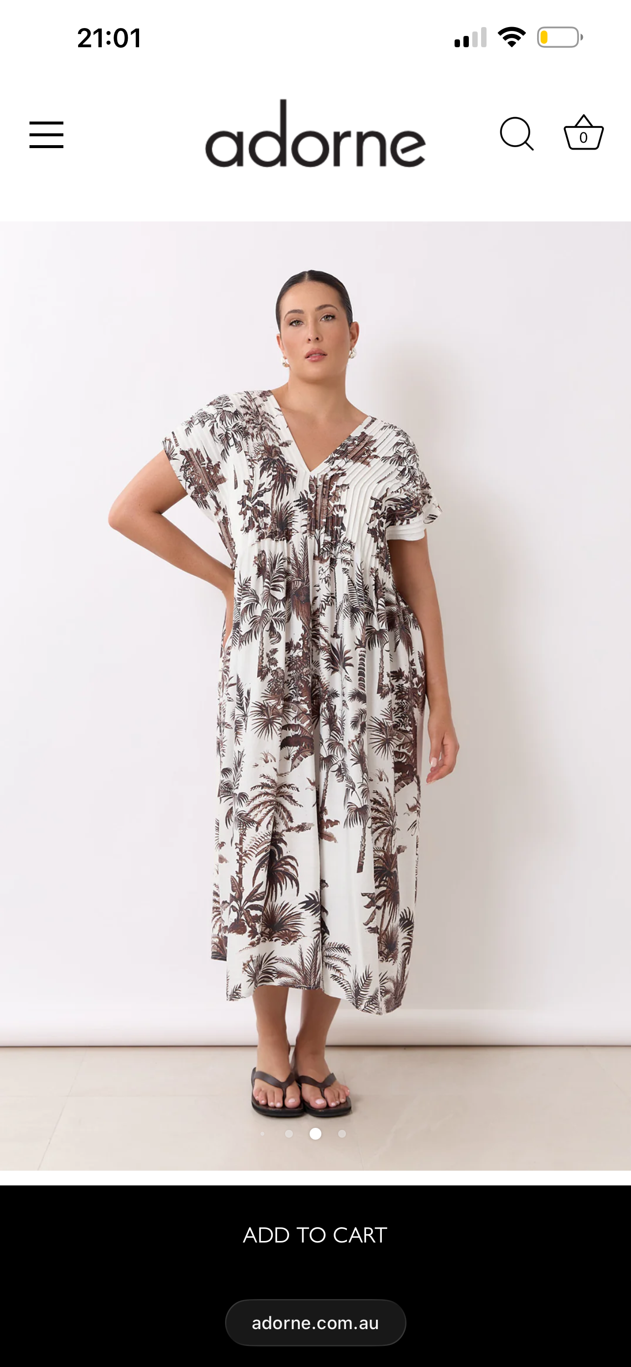 Adorne The Dani Borneo Print Pleated MIDI dress