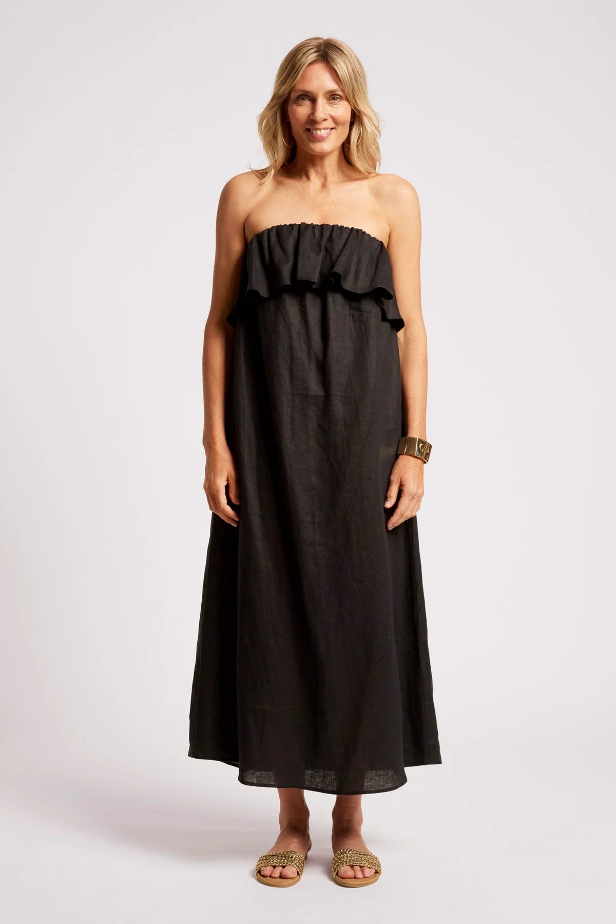 Eb + Eve Maris Strapless Dress in Black