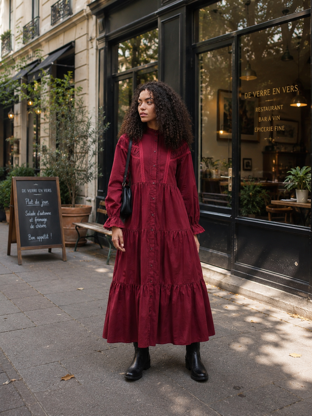 COOP by Trelise Cooper Just a Trace of Lace Dress Maroon