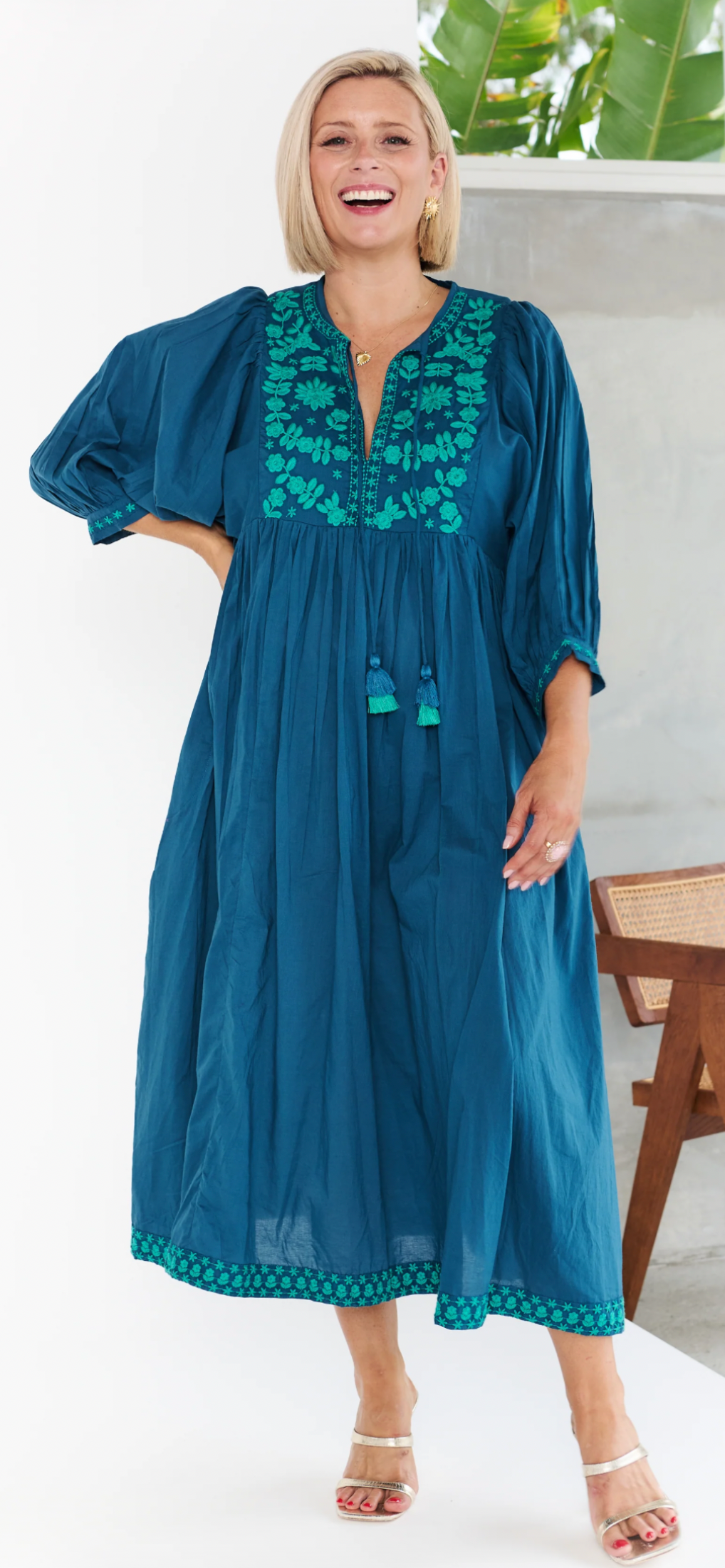 Alexandra Santorini- Fiesta Blue Dress