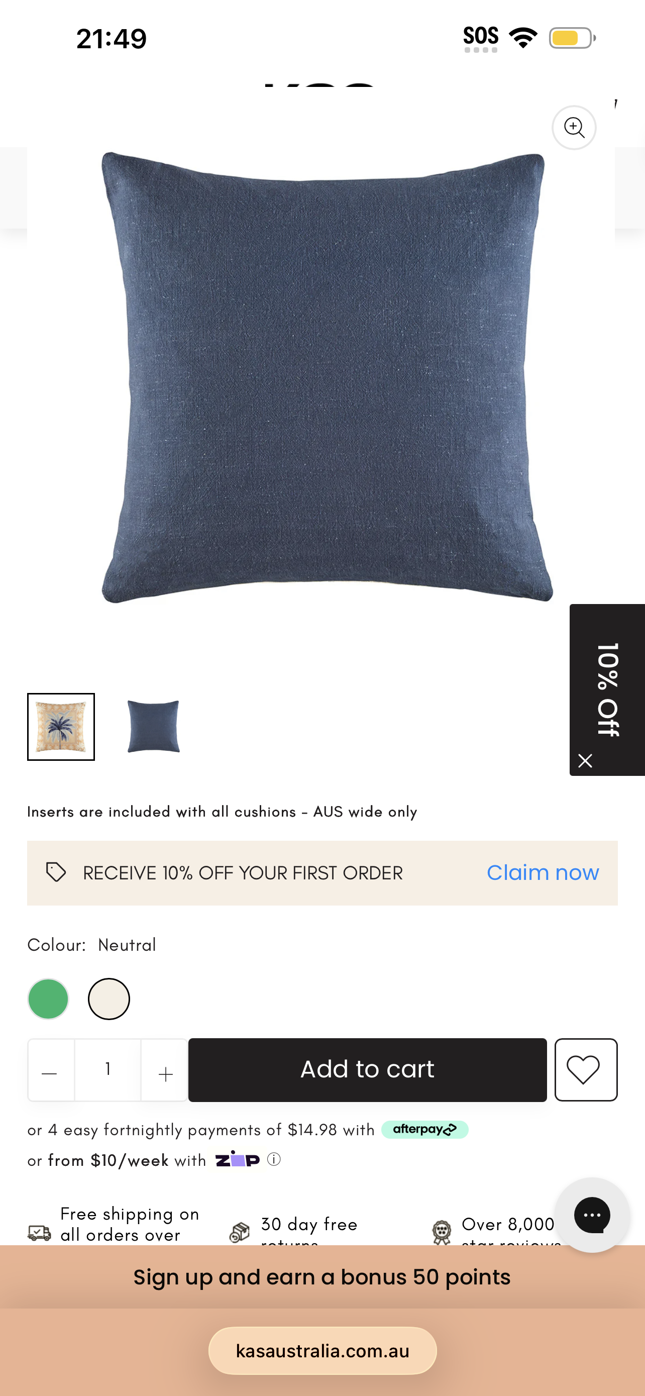 KAS cushions