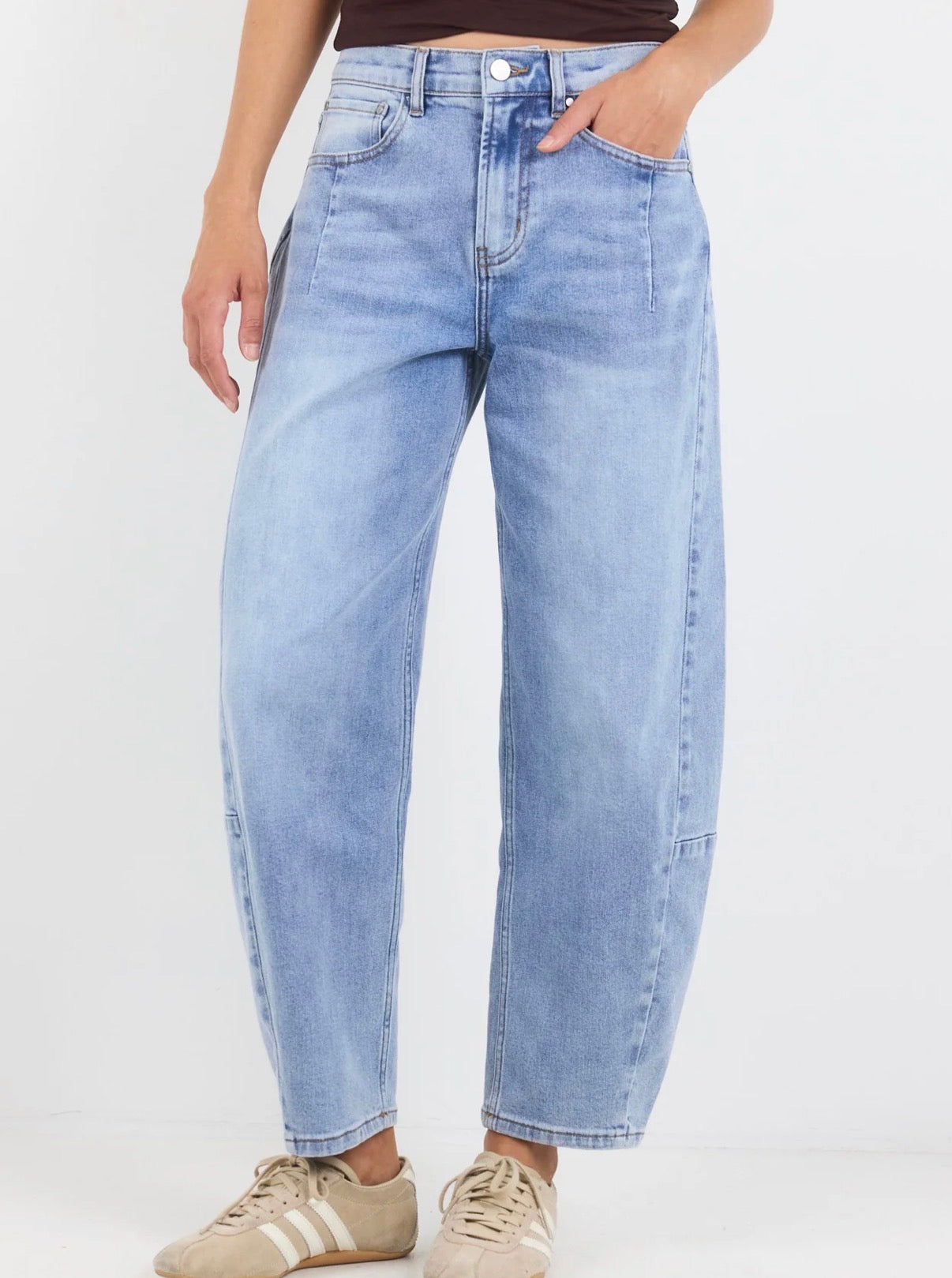 Among the Brave Graduate Light Blue Stretch Barrel Jeans