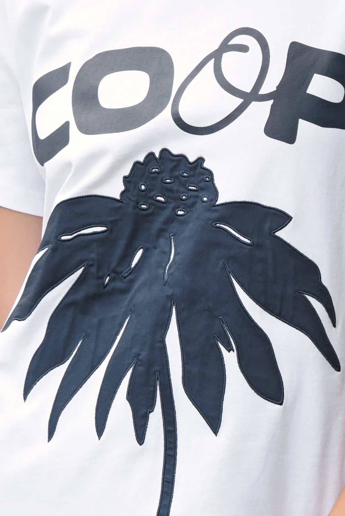 COOP by Trelise Cooper Bloom Service Tee in White & Navy