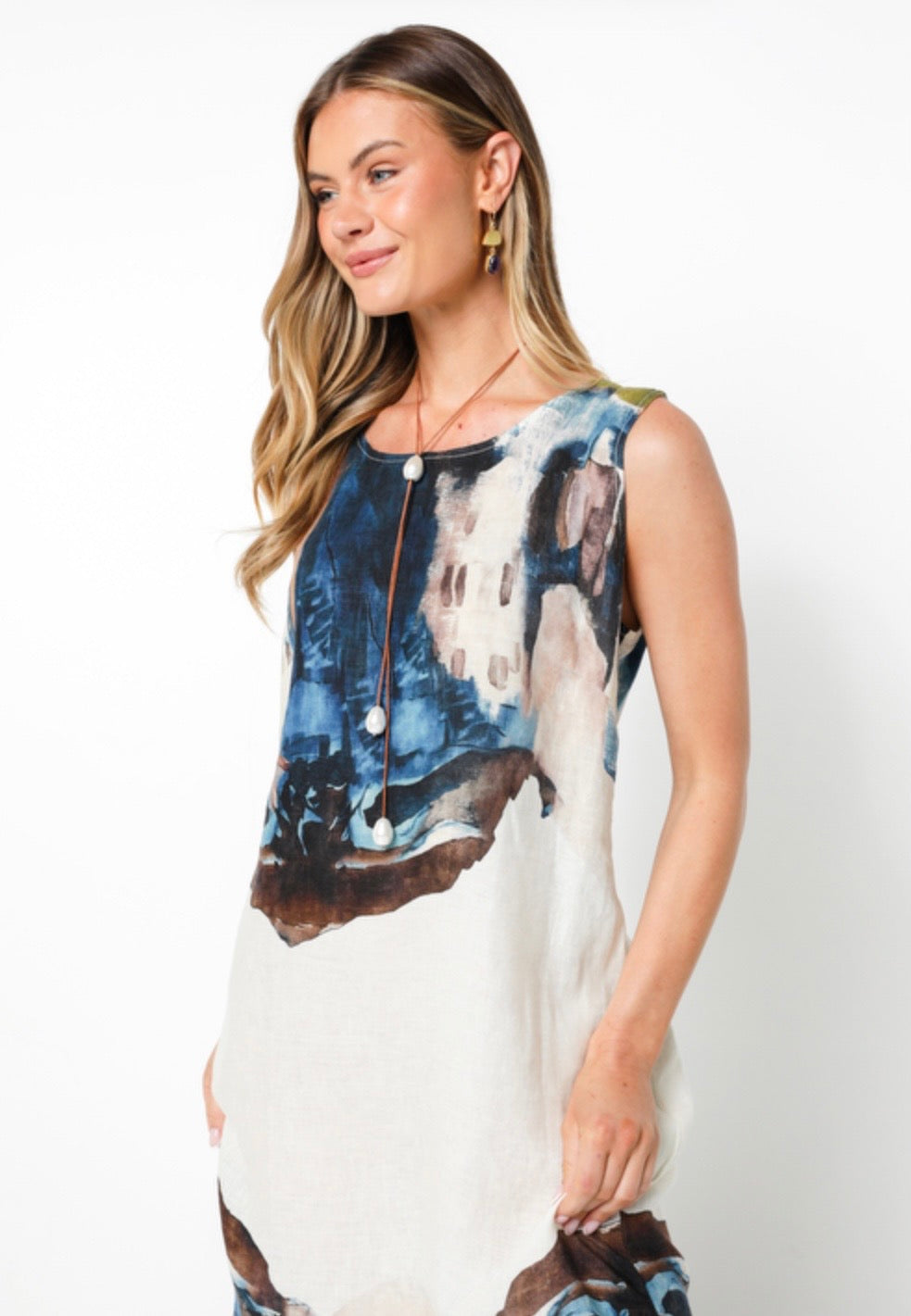 Elizabeth Scott Rapallo Maxi Dress  - Blues