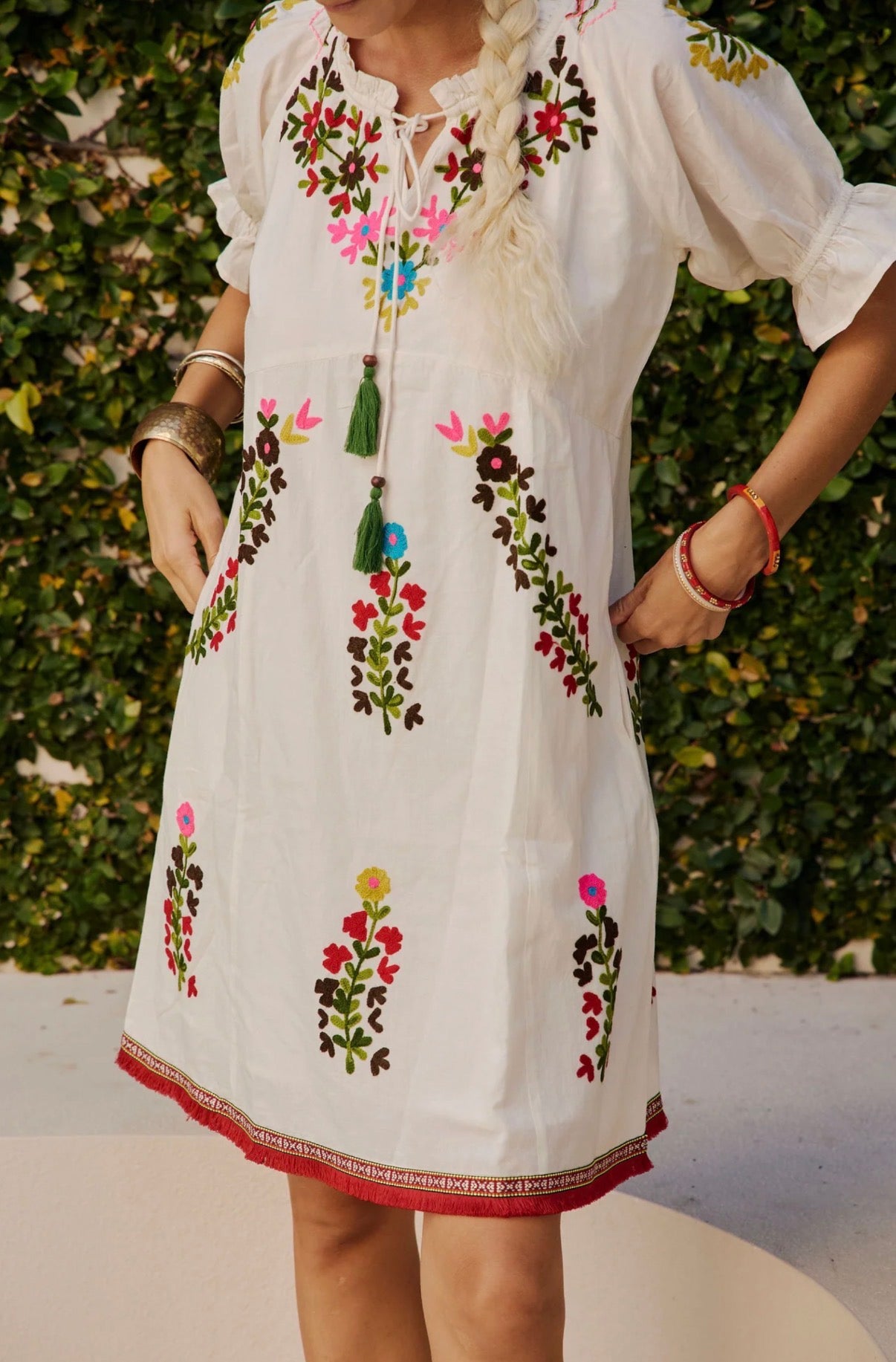 Naudic Spell Isla Embroidery Cotton Dress