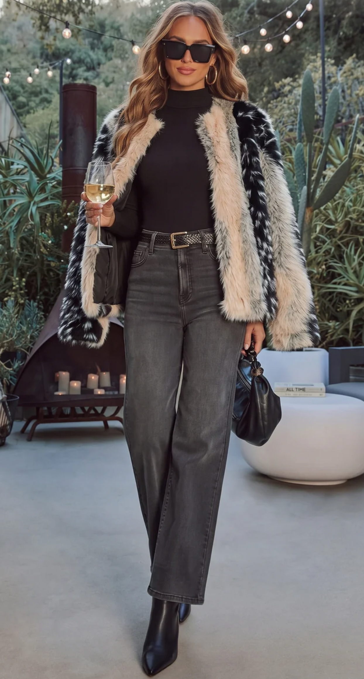SMAIBULUN- Faux Fur cropped jacket