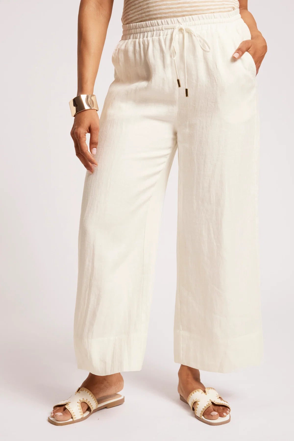 Eb + Eve Cove Relaxed Pants in White
