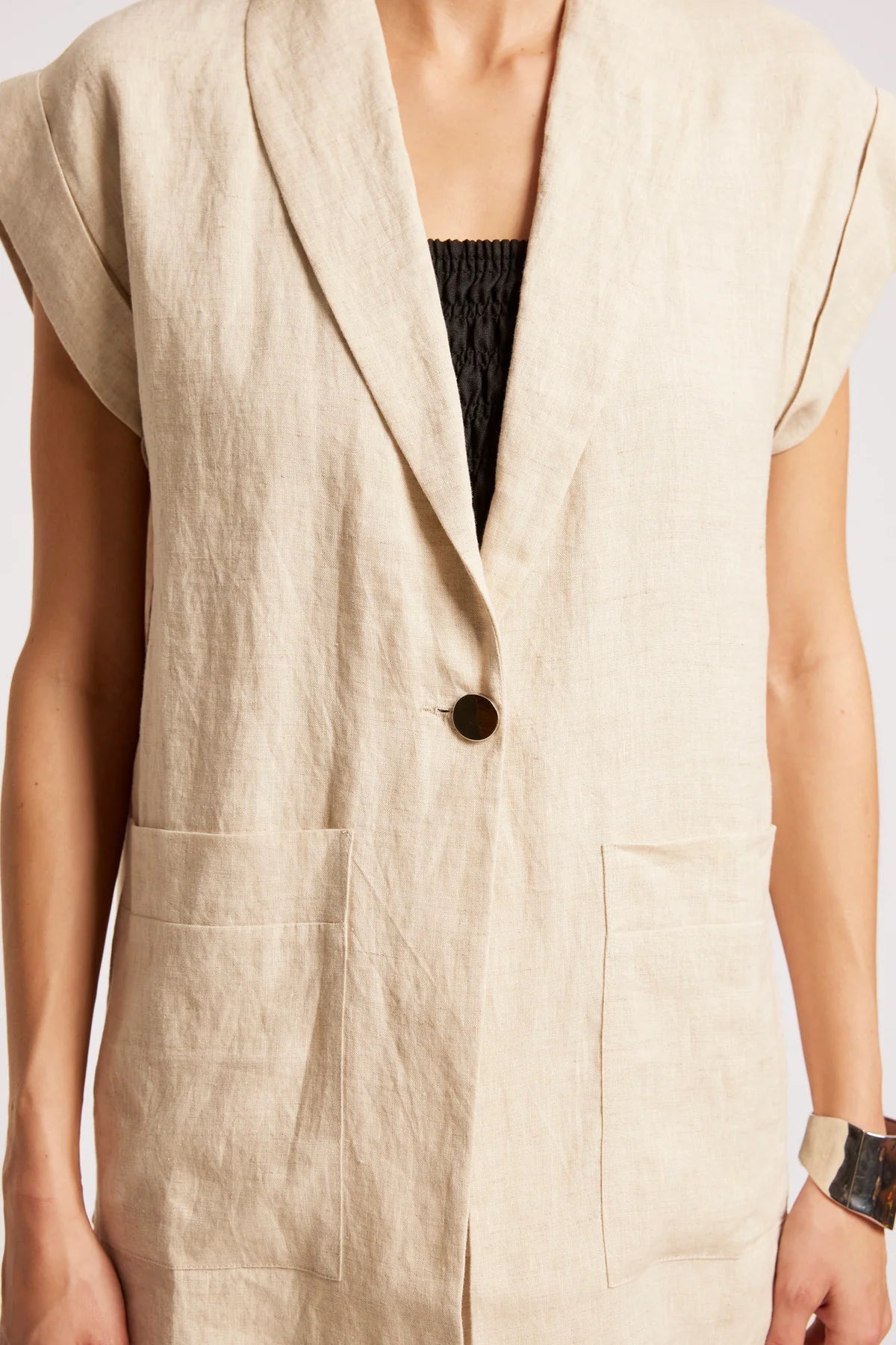 Eb + Eve Maris Blazer Vest in Tusk