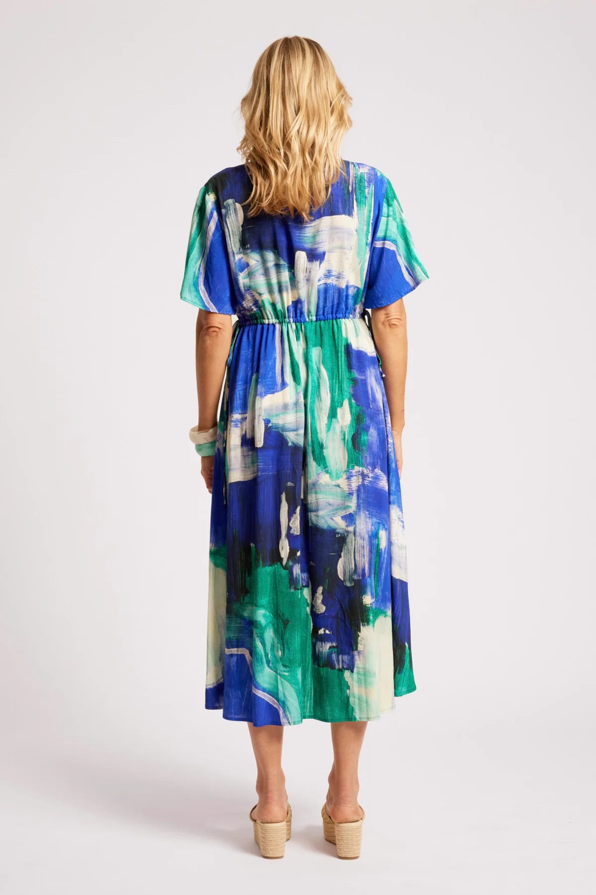 Eb + Eve Palmera Tie Maxi Dress in Seafoam