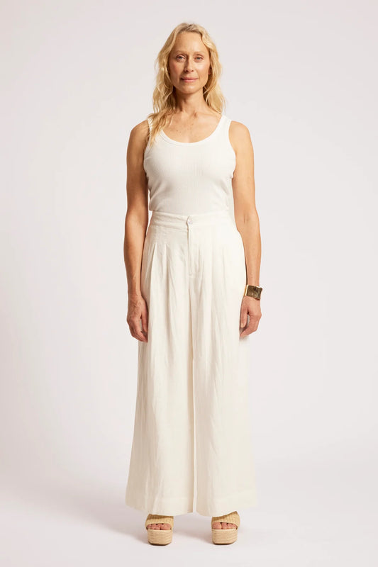 Eb + Ive Cove Palazzo Pants in White