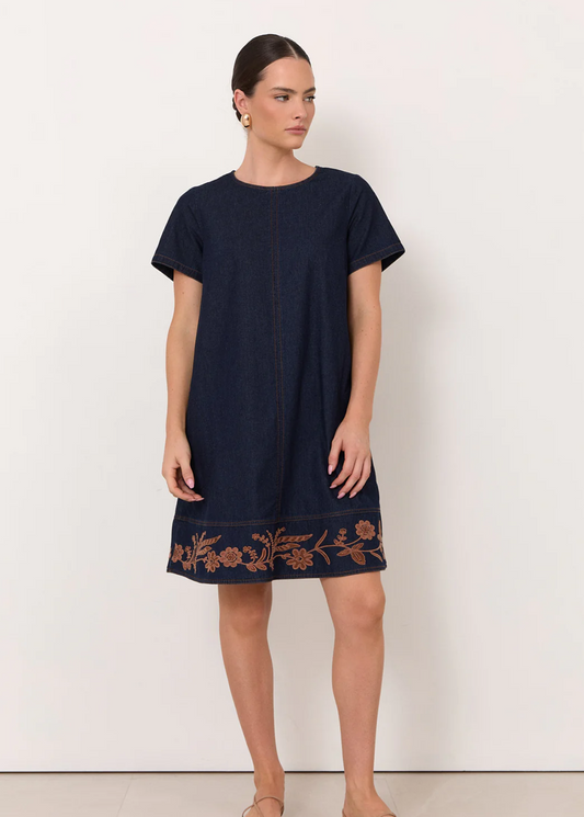 Adorne The Lexi Lightweight Denim Short Dress