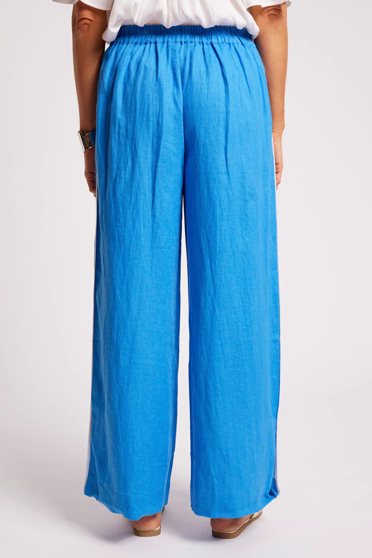 Eb + Eve Maris Splice Pant in Marine & White Duo