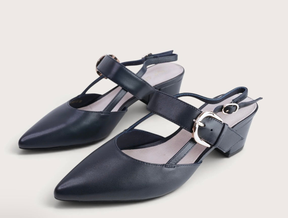 Top End Asten Navy Block Heels