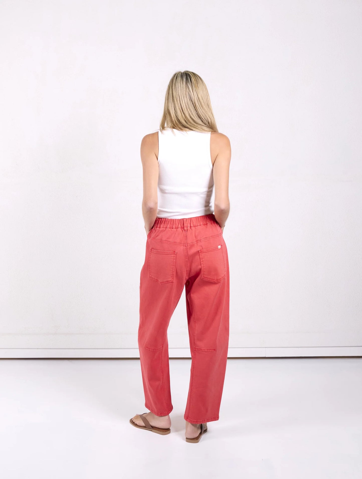 Monaco  Carter Barrel Jeans in Poppy  Red