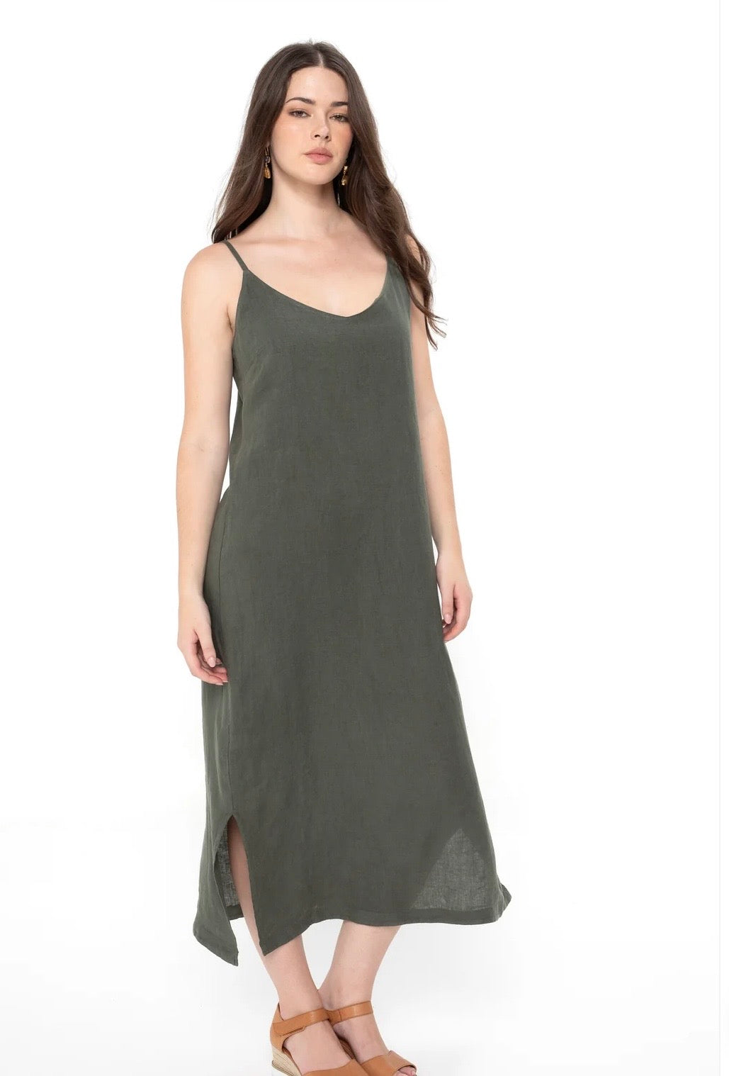 Elizabeth Scott Valencia Dress - Khaki