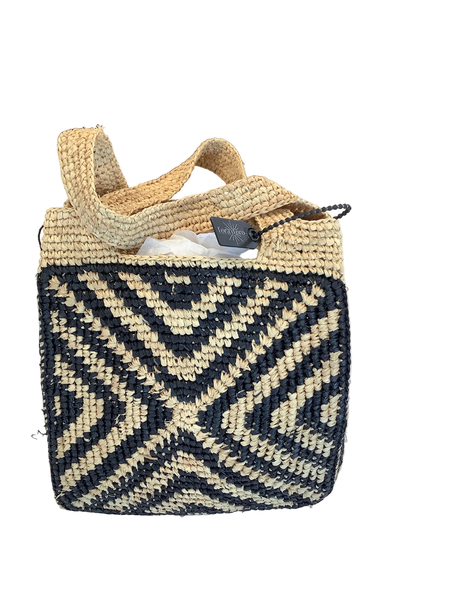 L’ORA D’ORO Aztec Raffia Bag