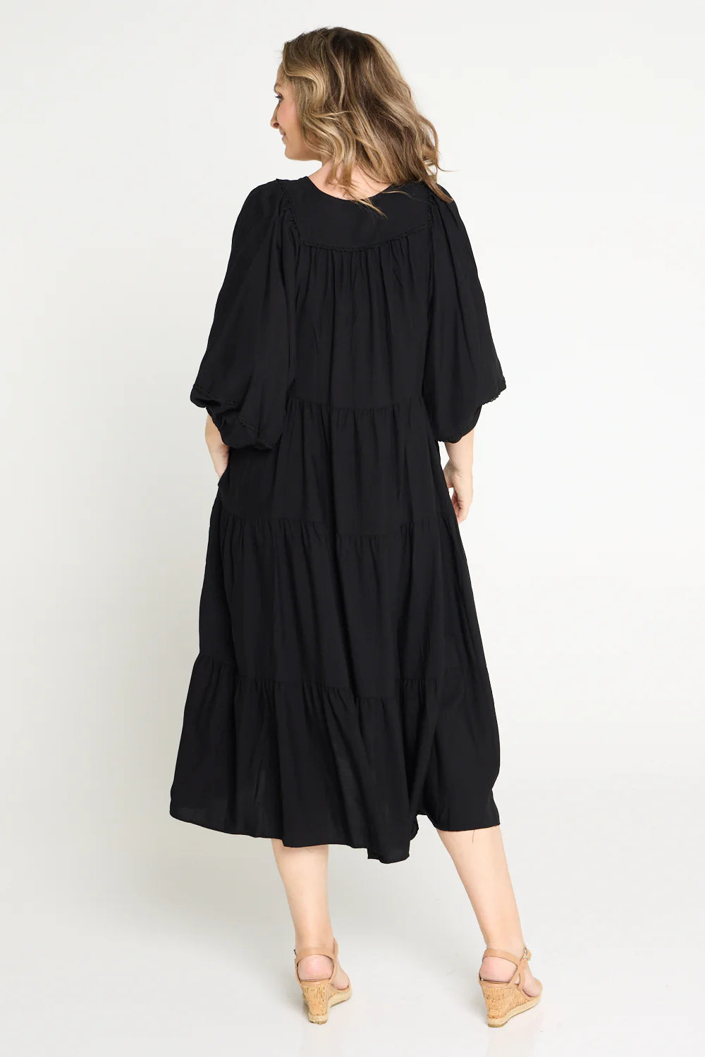 Boho Mata Dress RED GREEN BLACK