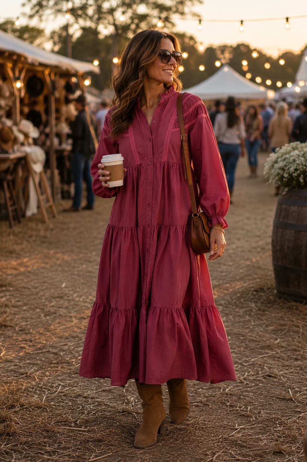 COOP by Trelise Cooper Just a Trace of Lace Dress Maroon