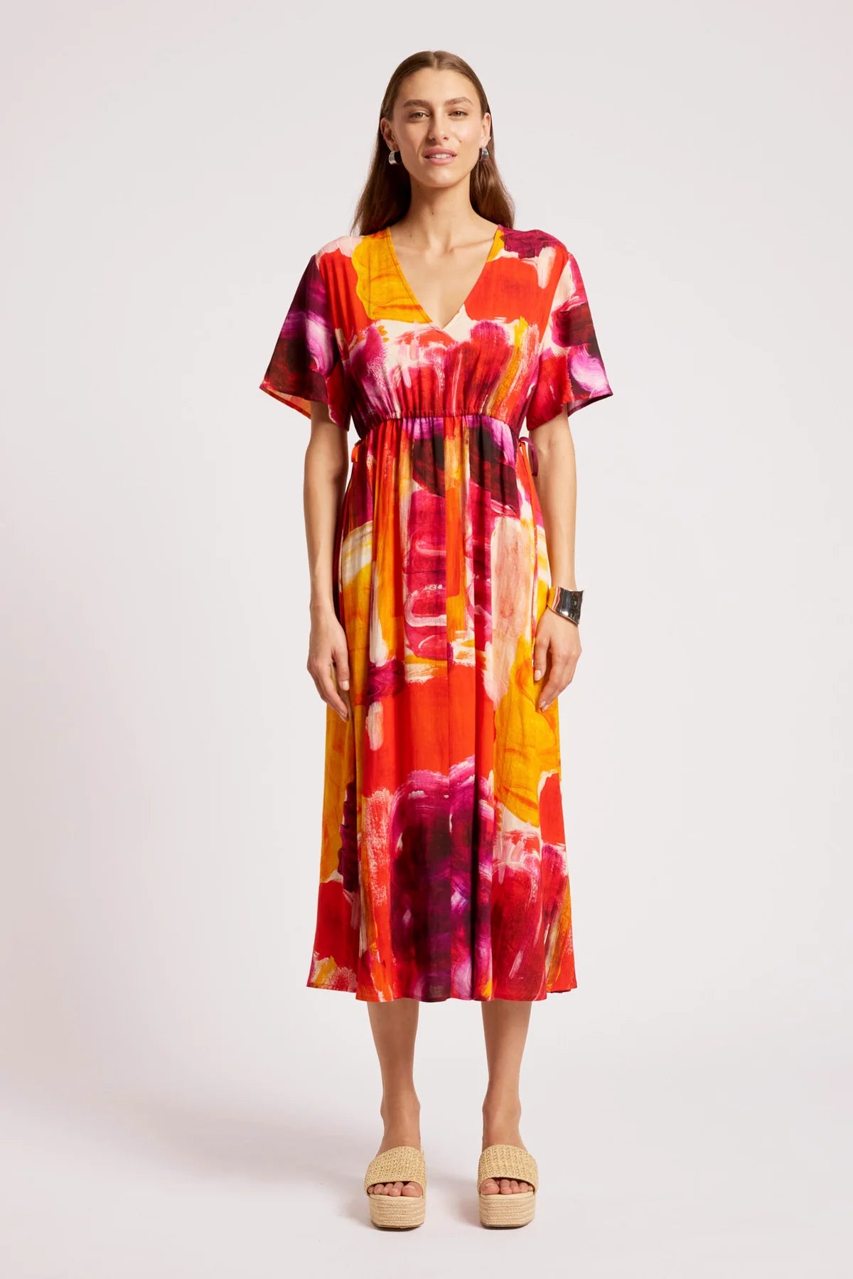 Eb + Eve Palmera Tie Maxi Dress in Solara
