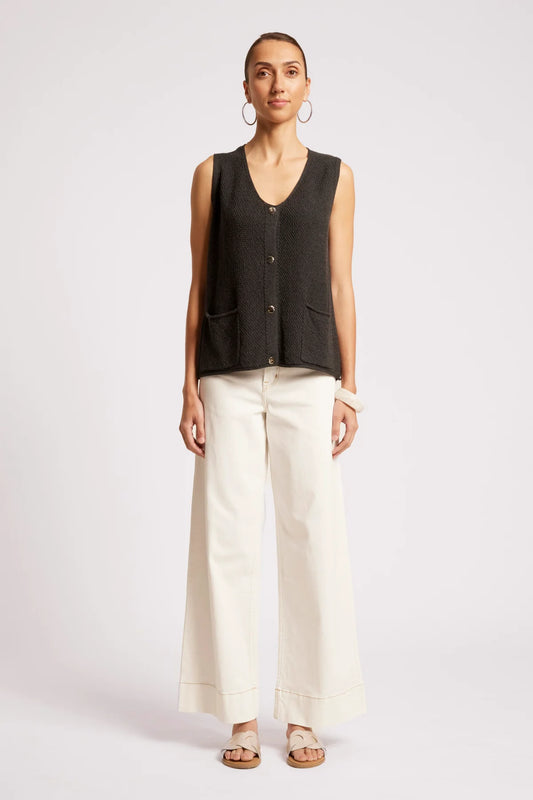 Eb + Ive Maris Knit Vest in Black