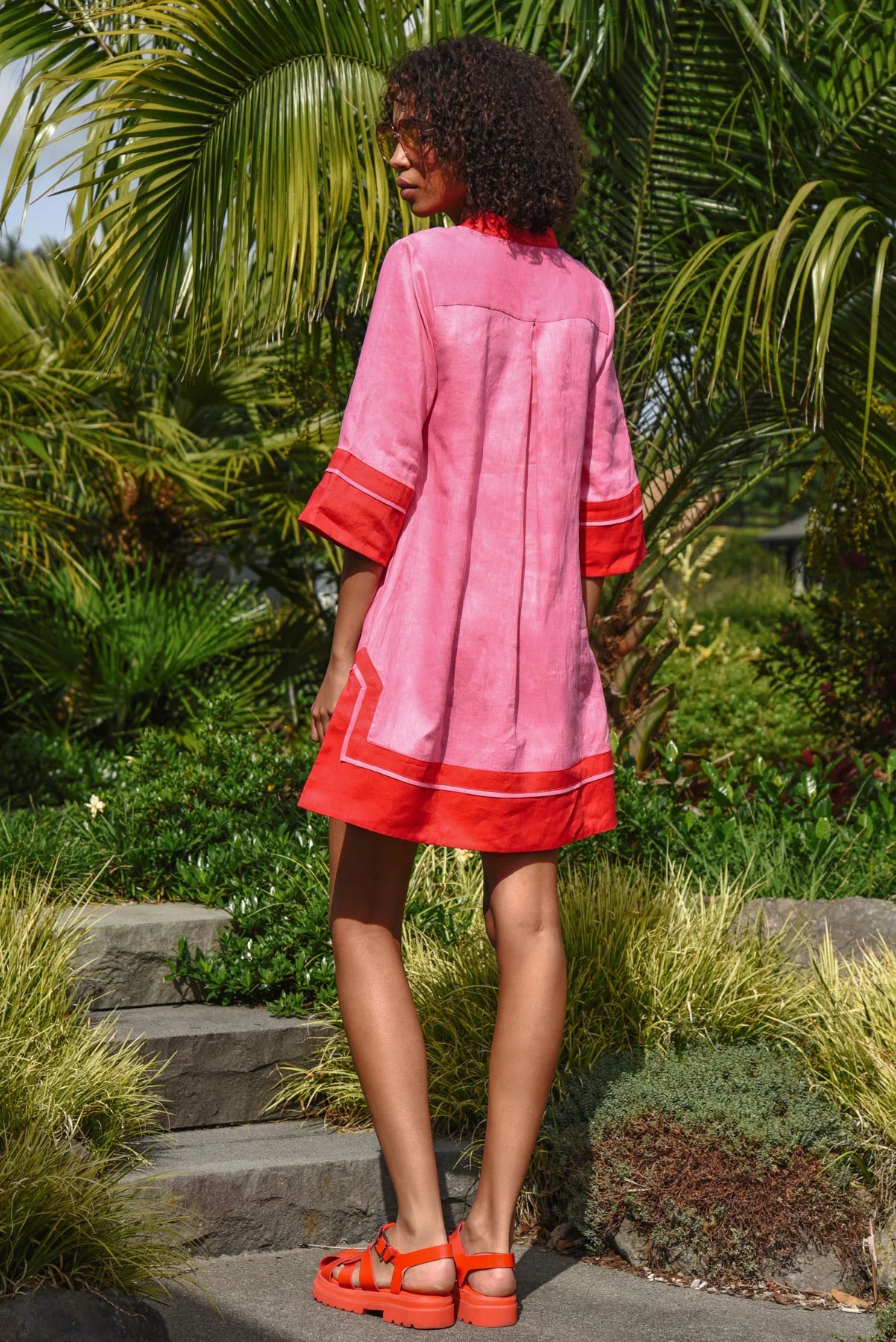 COOP by Trelise Cooper Edge of Glory Pink & Red Tunic Dress