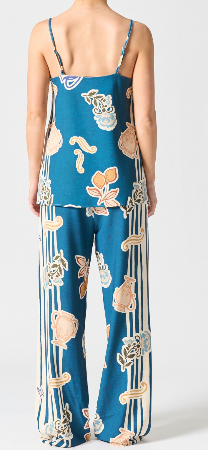 Walnut Pacific Top “Tangier” Print