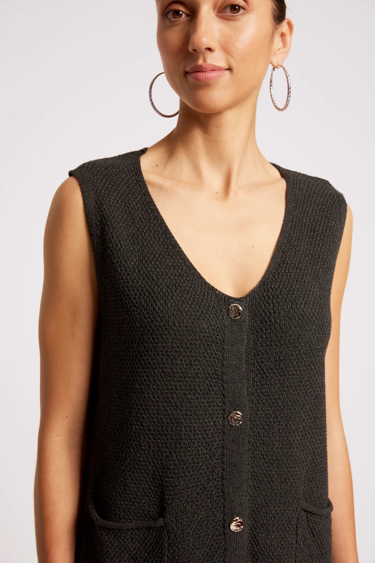Eb + Eve Maris Knit Vest in Black