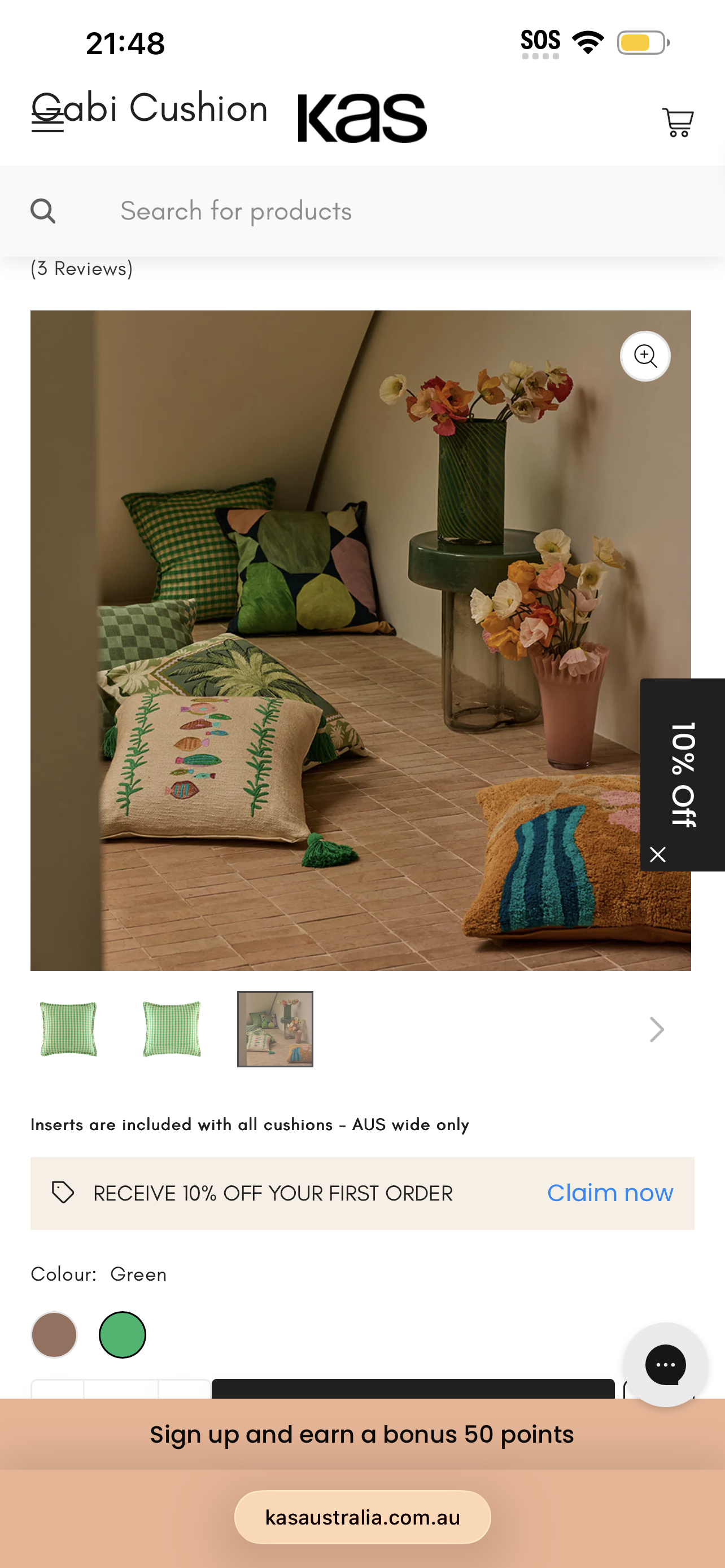 KAS cushions