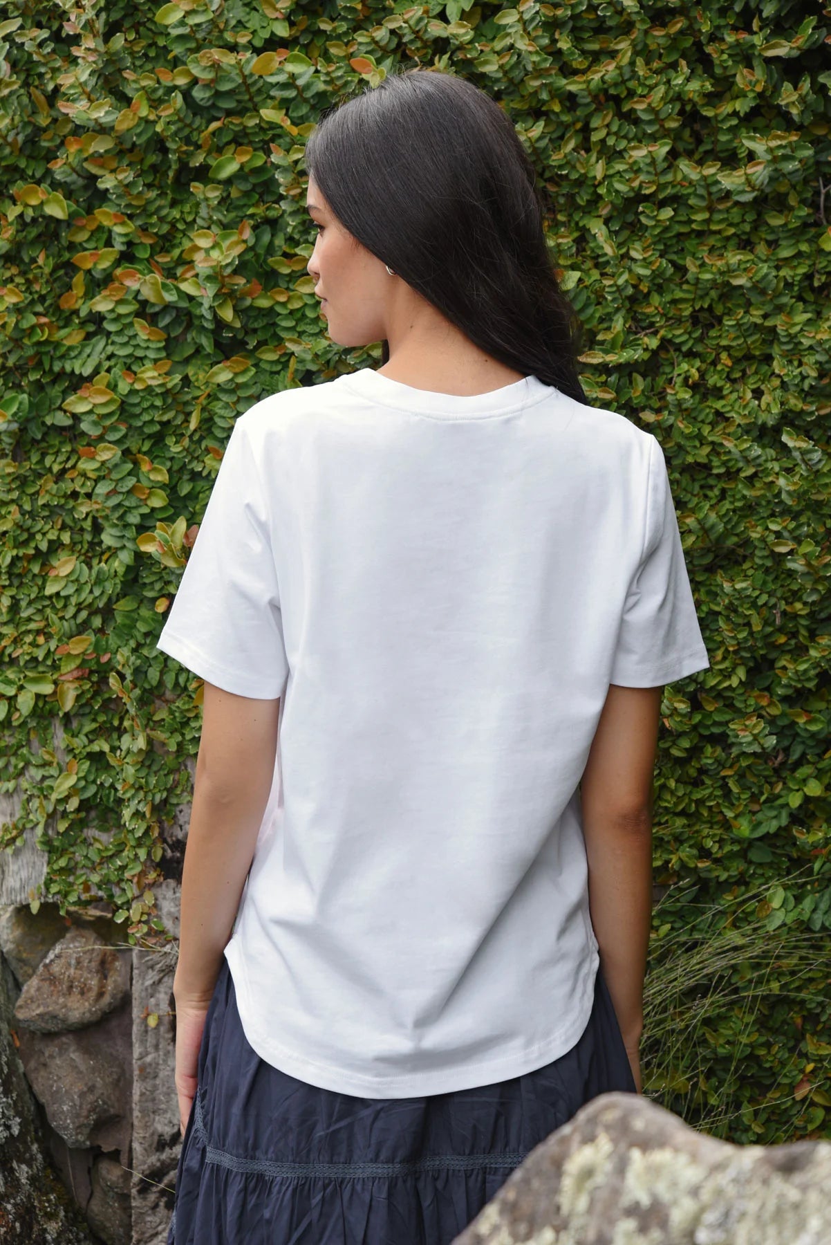 COOP by Trelise Cooper Bloom Service Tee in White & Navy