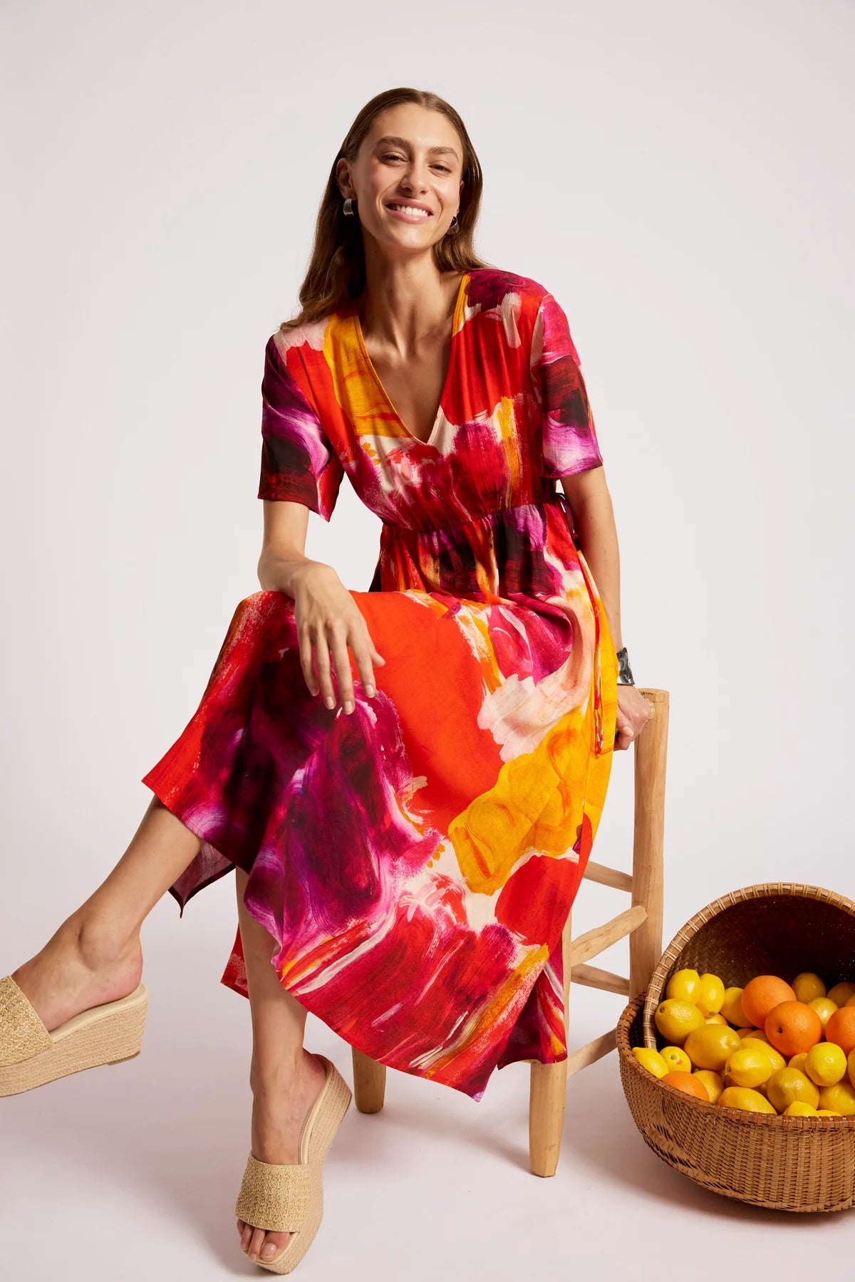 Eb + Eve Palmera Tie Maxi Dress in Solara