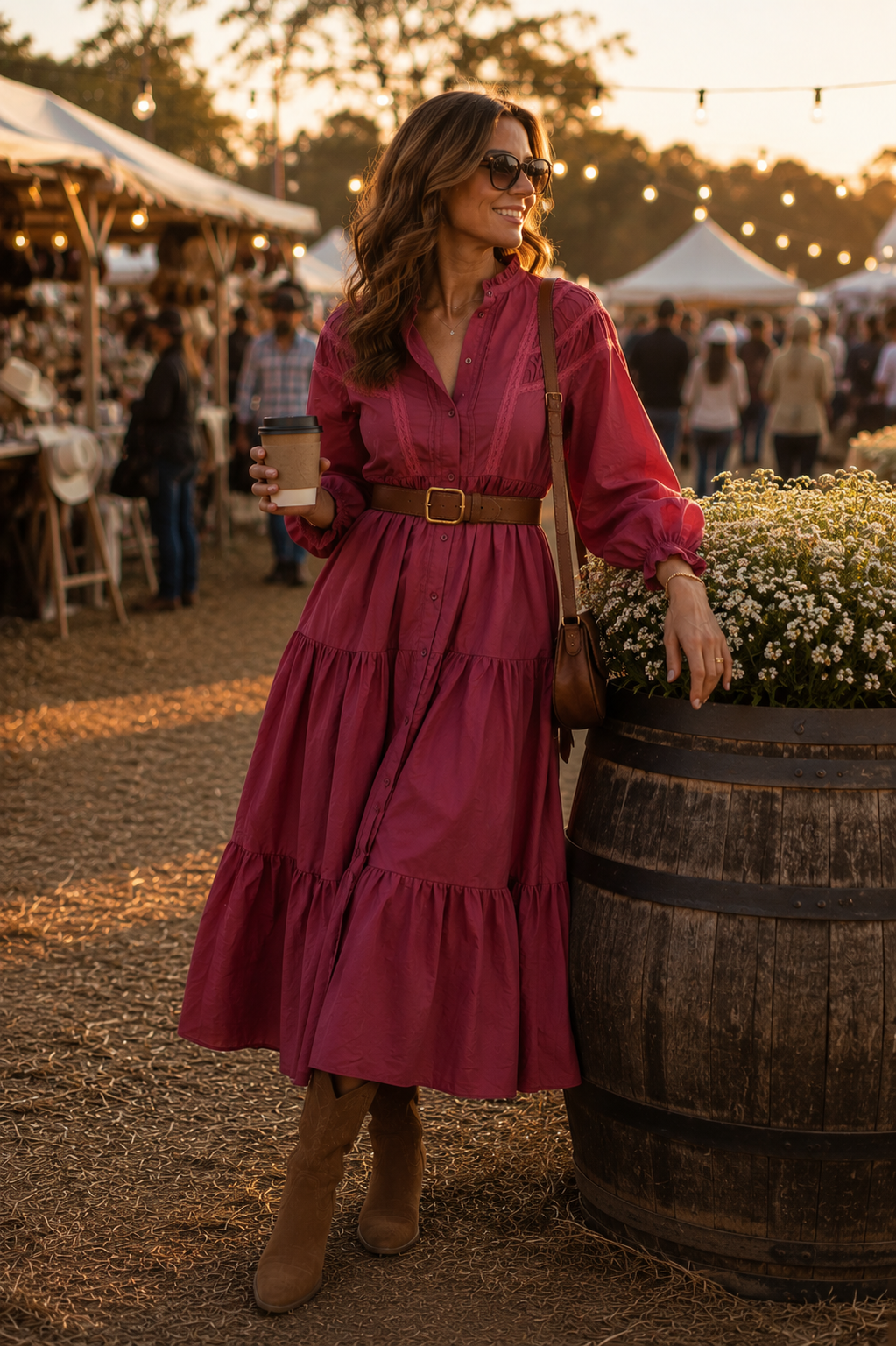 COOP by Trelise Cooper Just a Trace of Lace Dress Maroon
