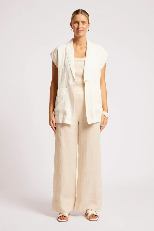 Eb + Ive Maris Blazer Vest in White