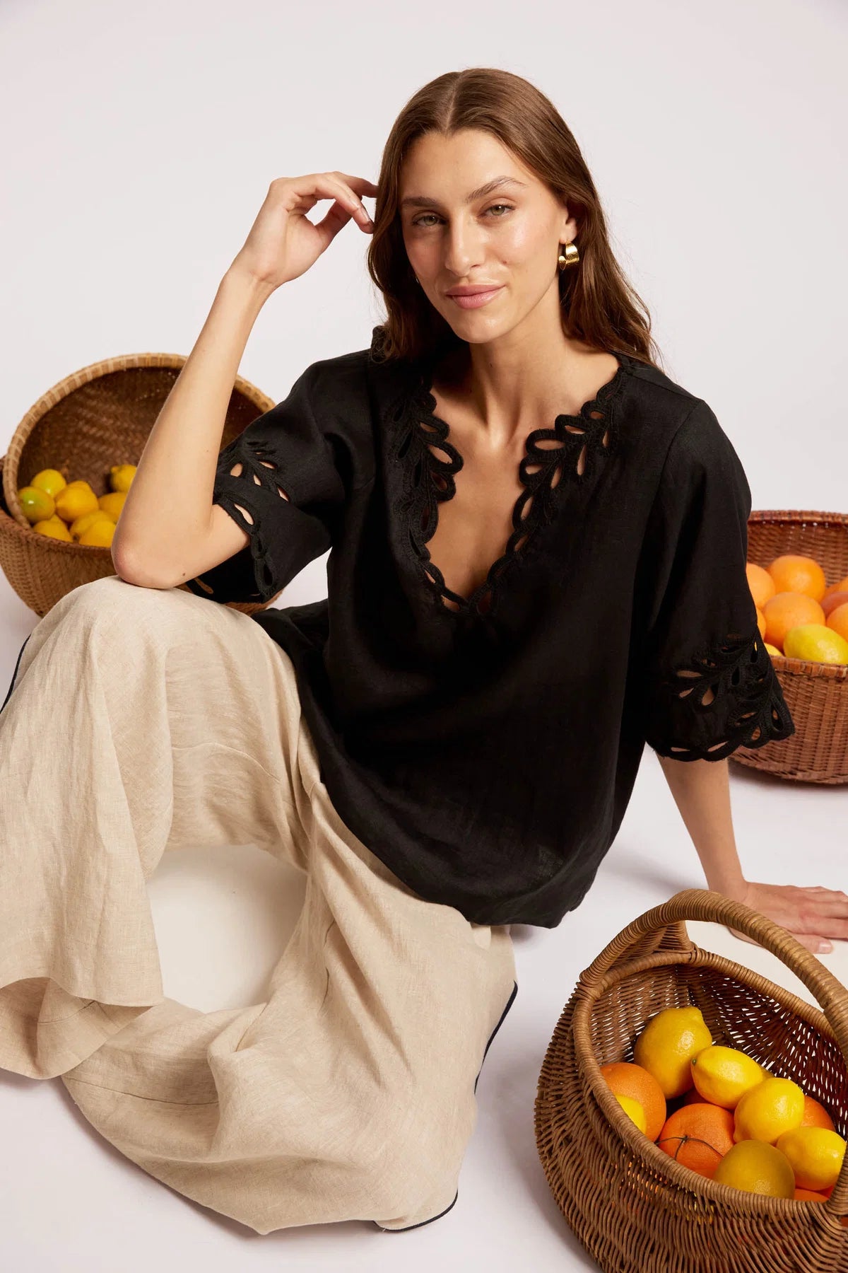 Eb + Eve Maris Top in Marine Black