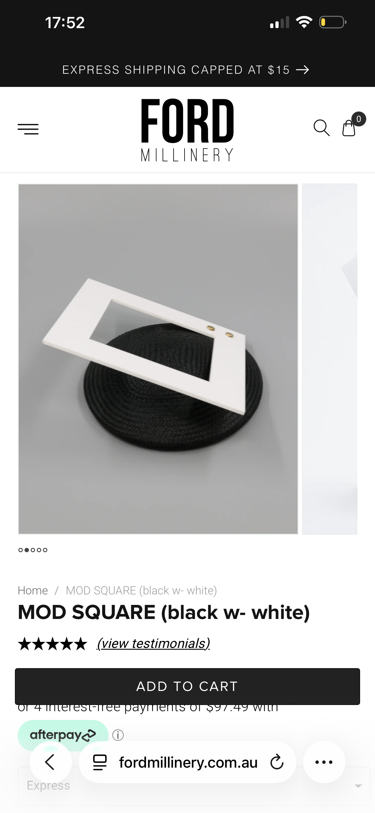FORD MILLINERY -MOD SQUARE
