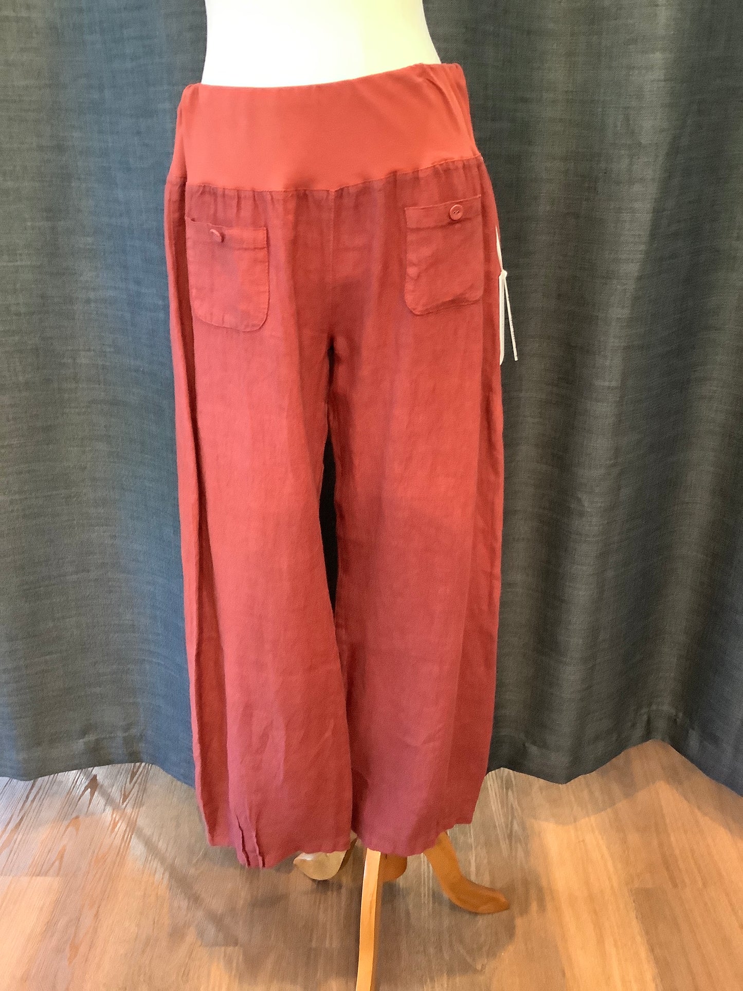 Elizabeth Scott Linen Pant Pleat Leg