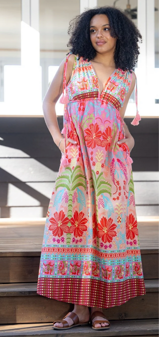 Cienna The Hibiscus Grecian dress